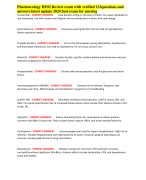 Pharmacology HESI Review exam with verified 123questions and answers latest update 2024 best exam for nursing