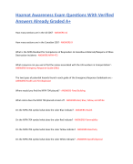 Hazmat Awareness Exam Questions With Verified   Answers Already Graded A+ 