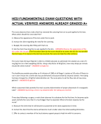 HESI FUNDAMENTALS EXAM QUESTIONS WITH  ACTUAL VERIFIED ANSWERS ALREADY GRADED A+ 