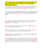 AL Practice Exam - Adjusting Exam with 221questions and answers 100%Correctly verified answers latest update 2024/2025 RATED A+
