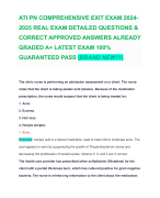 ATI PN COMPREHENSIVE EXIT EXAM 2024- 2025 REAL EXAM DETAILED QUESTIONS & CORRECT APPROVED ANSWERS ALREADY GRADED A+ LATEST EXAM 100% GUARANTEED PASS (BRAND NEW!!!)