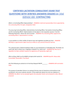 CHPC EXAM NEWEST ACTUAL EXAMQUESTIONS WITH VERIFIED  ANSWERS CURRENTLY TESTING VERSIONS AND SOLUTIONS GRADED  A+ NEWEST EXAM!!