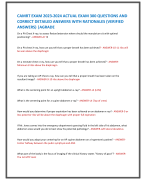 CAMRT EXAM 2023-2024 ACTUAL EXAM 300 QUESTIONS AND  CORRECT DETAILED ANSWERS WITH RATIONALES (VERIFI