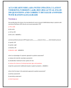 ACLS HEARTCODE (AHA WITH UPDATES) 2 LATEST  VERSIONS (VERSION A &B) 2023-2024 ACTUAL EXAM  250 QUEST