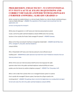 PROGRESSION: FIELD TECH V -VI CONVENTIONAL  FT 5 TO FT 6 ACTUAL EXAM 130 QUESTIONS AND  CORRECT DETAILED ANSWERS WITH RATIONALES  (VERIFIED ANSWERS) | ALREADY GRADED A+