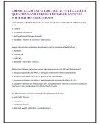 CHEMO EXAM LATEST 2023-2024 ACTUAL EXAM 130  QUESTIONS AND CORRECT DETAILED ANSWERS  WITH RATIONALES|AGRADE 