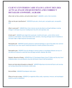 CLIENT CENTERED CARE EXAM LATEST 2023-2024  ACTUAL EXAM 150 QUESTIONS AND CORRECT  DETAILED ANSWERS | AGRADE