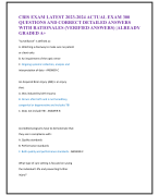 CBIS EXAM LATEST 2023-2024 ACTUAL EXAM 300  QUESTIONS AND CORRECT DETAILED ANSWERS  WITH RATIONALES (VERIFIED ANSWERS) |ALREADY  GRADED A+ 