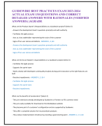 GUIDEWIRE BEST PRACTICES EXAM 2023-2024  ACTUAL EXAM 130 QUESTIONS AND CORRECT  DETAILED ANSWERS WITH RATIONALES (VERIFIED  ANSWERS) |AGRADE