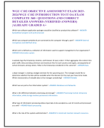 WGU C182 OBJECTIVE ASSESSMENT 2024  WITH 300 EXAM PRACTICE QUESTIONS  AND CORRECT ANSWERS / WGU C182 OA  LATEST EXAM 2024/2025(NEW!!)