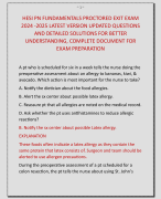 HESI PN FUNDAMENTALS FINAL EXAM 2024 UPDATED  QUESTIONS AND DETAILED SOLUTIONS WITH RATIONALE  COMPELETE DOCUMENT FOR EXAM PREPARATION  GRADED A+