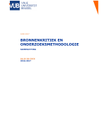 Samenvatting Werkcollege bronnenkritiek en onderzoeksmethodologie