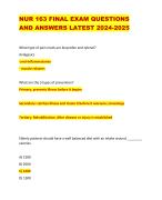NUR 326 QUESTIONS AND CORRECT  ANSWERS LATEST UPDATE 2024-2025