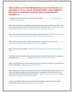 TEXAS REAL ESTATE BROKERAGE SAE LICENSE EXAM  2023-2024 ACTUAL EXAM 150 QUESTIONS AND CORRECT  DETAILED ANSWERS WITH RATIONALES|ALREADY  GRADED A+