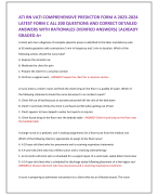 ATI RN VATI COMPREHENSIVE PREDICTOR FORM A 2023-2024  LATEST FORM C ALL 200 QUESTIONS AND CORRECT DETAILED  ANSWERS WITH RATIONALES (VERIFIED ANSWERS) |ALREADY  GRADED A+