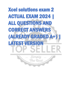 Xcel solutions exam 2  ACTUAL EXAM 2024 |  ALL QUESTIONS AND  CORRECT ANSWERS  (ALREADY GRADED A+) |  LATEST VERSION 