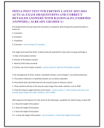 PHTLS POST TEST 9TH EDITION LATEST 2023-2024  ACTUAL EXAM 100 QUESTIONS AND CORRECT  DETAILED ANSWERS WITH RATIONALES (VERIFIED  ANSWERS) | ALREADY GRADED A+