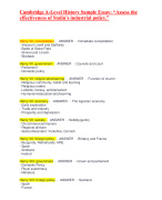  Cambridge A-Level History Sample Essay: “Assess the effectiveness of Stalin’s industrial policy.”