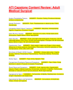 ATI Capstone Content Review: Adult Medical Surgical