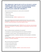 WSU BIOLOGY 106 EXAM 2 ACTUAL EXAM 2 LATEST  VERSION 2023-2024 ACTUAL EXAM 240 QUESTIONS  AND CORRECT DETAILED ANSWERS WITH  RATIONALES |ALREADY GRADED A+