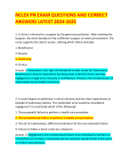 MATERNITY/NEWBORN HESI TEST BANK  QUESTIONS AND CORRECT ANSWERS