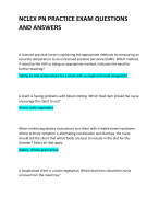 RASMUSSEN PATHOPHYSIOLOGY - FINAL EXAM  Questions and Answers