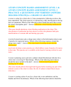 ATI RN Concept Based Assessment Level 1 & ATI RN CONCEPT-BASED ASSESSMENT LEVEL 2 PRACTICE A QUESTIONS AND VERIFIED ANSWERS 2024-2026 UPDATE|A++ GRADE GUARANTEE