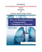 Test Bank For Clinical Manifestations and Assessment of Respiratory Disease  8th Edition By Terry Des Jardins, George G. Burton |All Chapters, Complete Q & A, Latest 2024|