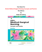 Test Bank For Dewits Medical Surgical Nursing Concepts and Practice  4th Edition by Holly Stromberg |All Chapters, Complete Q & A, Latest 2024|