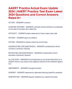 AAERT Practice Actual Exam Update 2024 | AAERT Practice Test Exam Latest  2024 Questions and Correct Answers  Rated A+ | Verified AAERT Practice Actual ExamUpdate 2024 Quiz with Accurate Solutions Aranking Allpass'