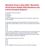 Wonderlic Exam Latest 2024 | Wonderlic  Actual Exam Update 2024 Questions and  Correct Answers Rated A+ | Verified Wonderlic Exam Update Latest 2024 Quiz with Accurate Solutions Aranking Allpass 