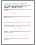 CARDIOLOGY BOARDS ABIM EXAM LATEST  VERSION 2023-2024 ACTUAL EXAM 250 QUESTIONS  AND CORRECT DETAILED ANSWERS WITH  RATIONALES|ALREADY GRADED A+