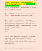 Chapter 1 Maps Freeman Environmental Geology Lab Book (2nd Ed.) Updated 2023-2024 /Questions With Complete Solutions (A+)