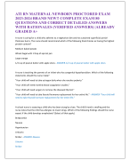 ATI RN MATERNAL NEWBORN PROCTORED EXAM  2023-2024 BRAND NEW!! COMPLETE EXAM 80  QUESTIONS AND CORRECT DETAILED ANSWERS  WITH RATIONALES (VERIFIED ANSWERS) |ALREADY  GRADED A+