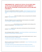 ORTHODONTIC ASSISTANT FINAL EXAM 2023-2024  ACTUAL EXAM 200 QUESTIONS AND CORRECT  DETAILED ANSWERS WITH RATIONALES|ALREADY  GRADED A+