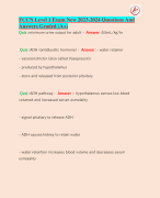 NIH Stroke Scale Group A Patient 1-6 Real Exam 2024-2025 Verified Questions With Complete Solution Rated A+