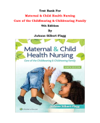 Test Bank For Maternal & Child Health Nursing  Care of the Childbearing & Childrearing Family 9th Edition By JoAnne Silbert-Flagg |All Chapters, Complete Q & A, Latest 2024|