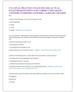 CNA FINAL PRACTICE EXAM 2023-2024 ACTUAL  EXAM 300 QUESTIONS AND CORRECT DETAILED  ANSWERS (VERIFIED ANSWERS) |ALREADY GRADED  A+