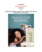 Test Bank For Maternal-Child Nursing 6th Edition By Emily Slone McKinney, Susan R. James, Sharon Smith Murray, Kristine Nelson, Jean Ashwill |All Chapters, Complete Q & A, Latest 2024|