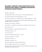 NHA MEDICAL ASSISTANT (CCMA) CERTIFICATION ACTUAL  EXAM 2024-2025 CORRECTLY ANSWERED QUESTIONS WITH  RATIONALES ALREADY GRADED A