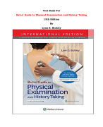 Test Bank For Bates’ Guide to Physical Examination and History Taking 13th Edition By Lynn S. Bickley |All Chapters, Complete Q & A, Latest 2024|
