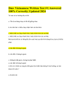 Dmv Vietnamese Written Test #1 and Driver License Written Test in Vietnamese| Both Bundled together| Answered 100% Correctly