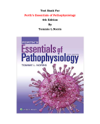 Test Bank For Porth’s Essentials of Pathophysiology  4th Edition By Tommie L.Norris |All Chapters, Complete Q & A, Latest 2024|