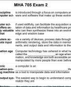MHA 705 Exam 2 (Questions and Verified Answers) / 2024