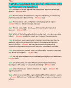 NAPSRx exam latest 2023-2024 /272 Questions With Correct Answers Rated (A+)