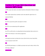 NASM-CNC Exam 2024 (Questions and Answers, 100% Score)