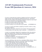 ATI RN Fundamentals Proctored  Exam 180 Questions & Answers, 2024