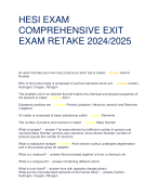 HESI EXAM  COMPREHENSIVE EXIT  EXAM RETAKE 2024/2025..