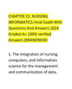TEST BANK MEDICAL SURGICAL NURSING EDITION IGNATAVICIUS  LATEST 2024 GRADED A+ CORRECT QESTION AND ANSWERS       When describing patient education approaches, the nurse educator would explain that informal teaching is an approach that    a. follows formalized plans  b. has standardized content  c. often occurs one-to-one  d. addresses group needs - ANSWER-C. Informal teaching is individualized one on one teaching which represents the majority of patient education done by nurses that occurs when an intervention is explained or a question is answered. Group needs are often the focus of formal patient education courses or classes. Informal teaching does not necessarily follow a specific formalized plan. It may be planned with specific content, but it is individualized responses to patient needs. Formal teaching involves the use of a curriculum/course plan with standardized content. 