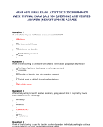 NRNP 6675 FINAL EXAM LATEST 2022-2023/NRNP6675  WEEK 11 FINAL EXAM | ALL 100 QUESTIONS AND VERIFIED  ANSWERS |NEWEST UPDATE AGRADE 
